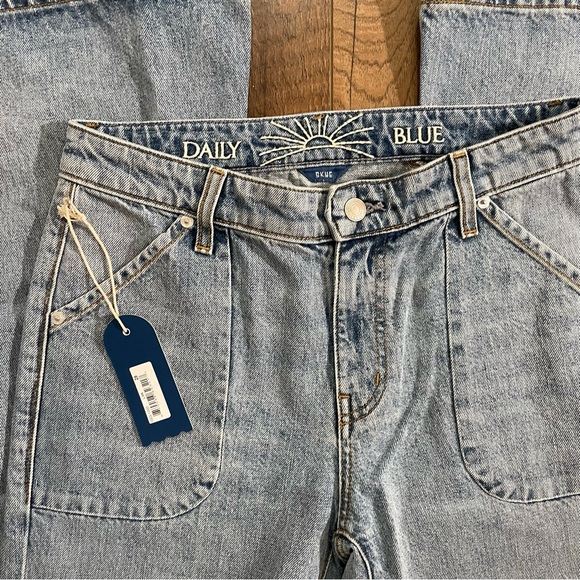 NWT $360 Daily Blue “Skye” Bell Leg Denim Jeans - Picture 8 of 15